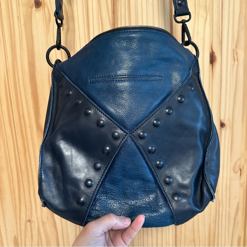Hammitt Los Angeles Andrew Crossbody Shoulder Bag - blue pebbled leather NICE - Picture 10 of 14